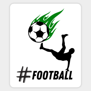 Green flame ball - Football player Sticker